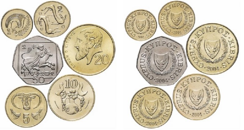 Циркуляционные монеты Кипра 2004 года