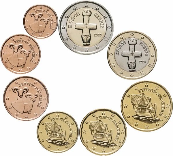 Национальная сторона монет евро Кипра