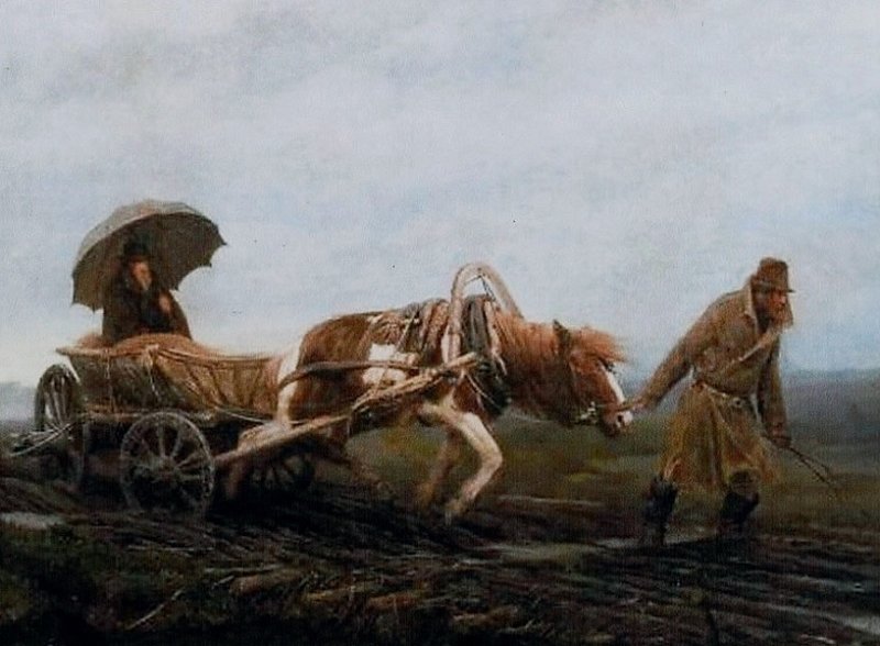 Бездорожье, земский врач. Картина 1880 г.