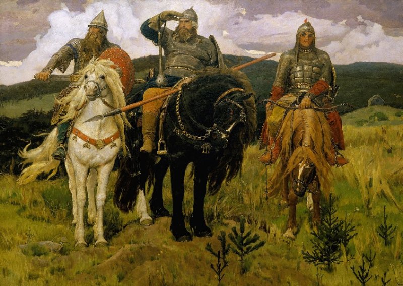 «Богатыри» В. Васнецова 1881-1898 гг., Илья Муромец в центре