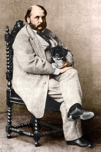 Иван Гончаров с любимой собакой Мимишкой