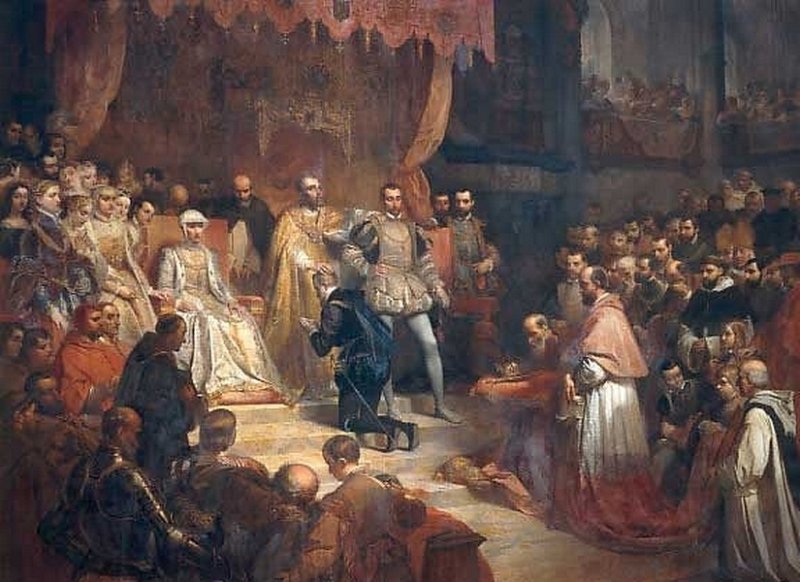 Отречение Карла V. Картина 1841 г.