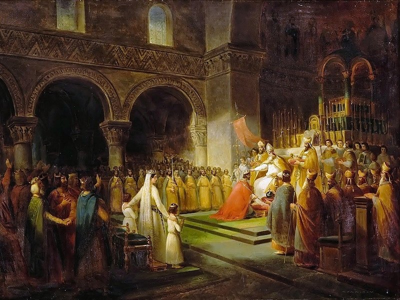 Коронация Пипина Короткого. Картина 1837 г.