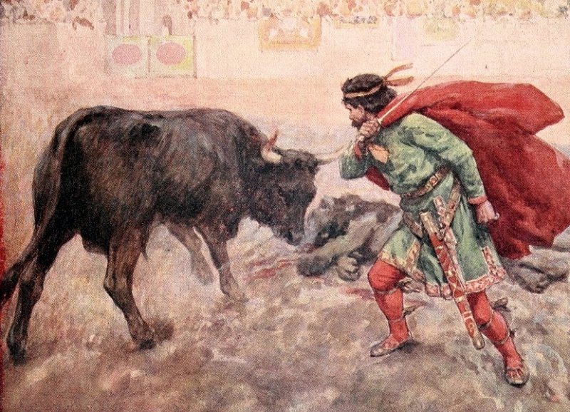 Аллегория, изображающая победу Пипина над его врагами. Картина XIX в.