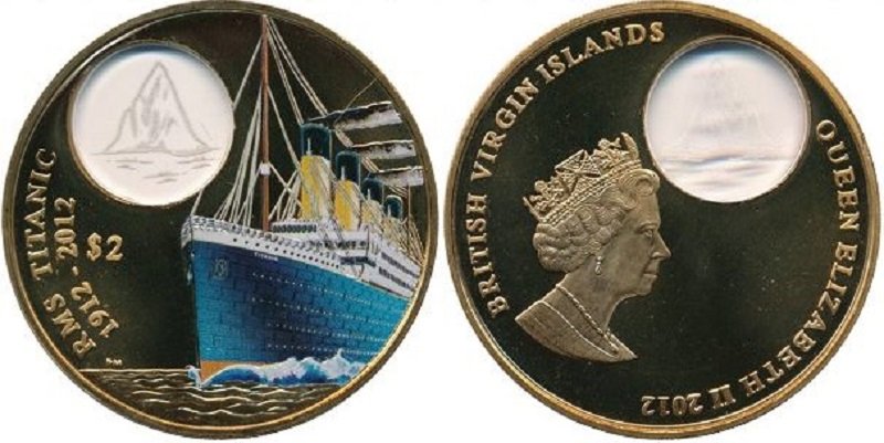 2 доллара 2012 года «Титаник», Британские Виргинские Острова 