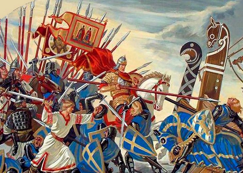 Невская битва. Современный рисунок