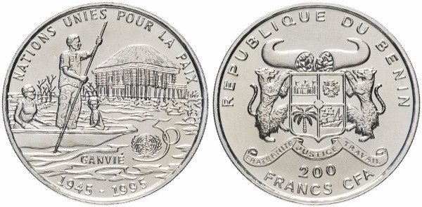 200 франков. Бенин. 1995 год. Мельхиор