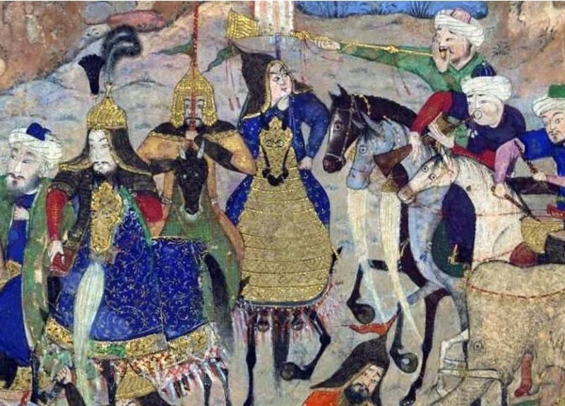 Воины Тохтамыша на рисунке XVI в.