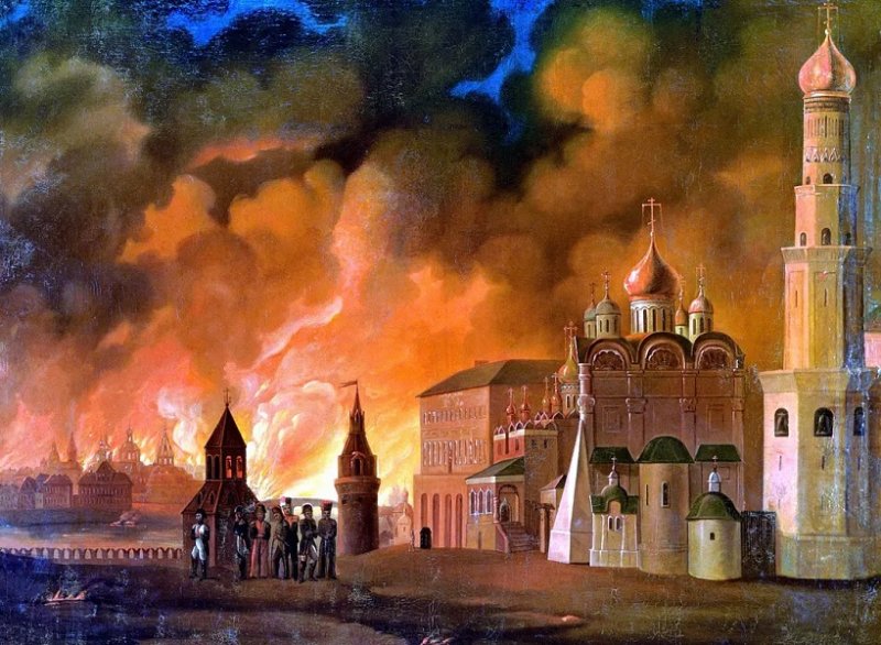 «Пожар Москвы». Картина Ф. Смирнова, 1813 г.