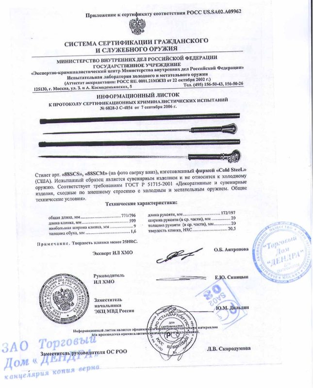 Cold Steel 88SCS, 88SCM