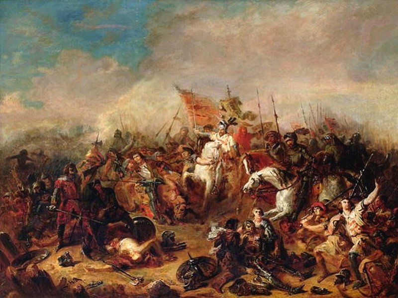 Битва при Гастингсе на картине 1845 г.