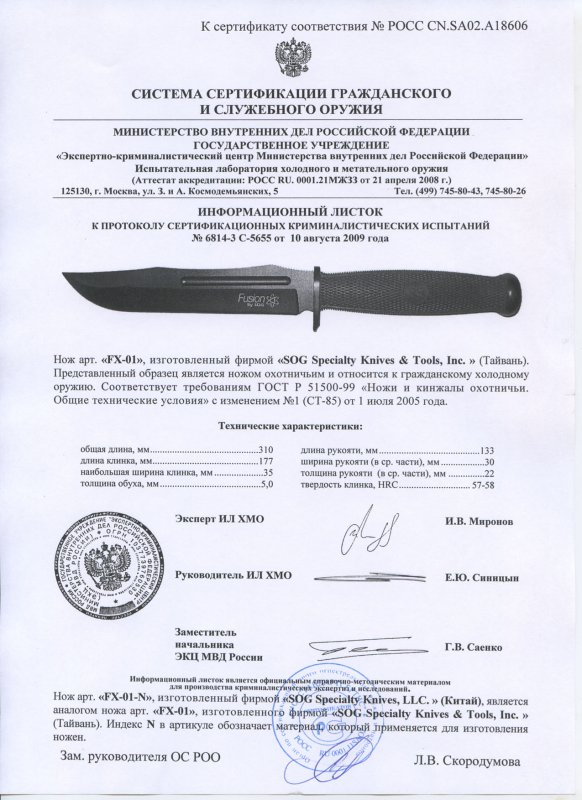 SOG FX-01 (FX-01-N)