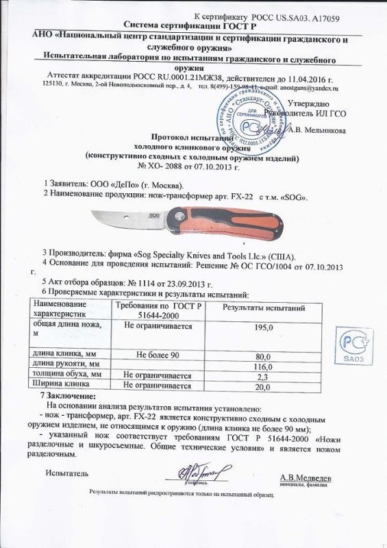 SOG FX-22