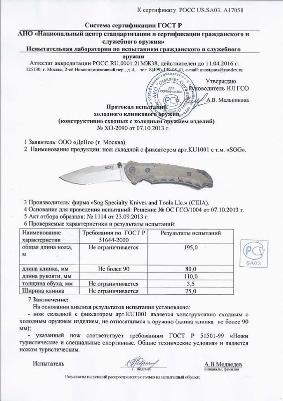SOG KU1001