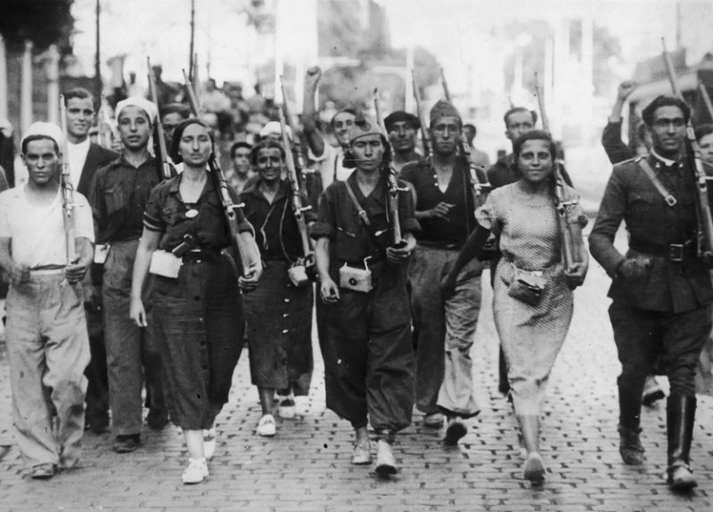 Республиканская милиция в Мадриде, 1936 г.