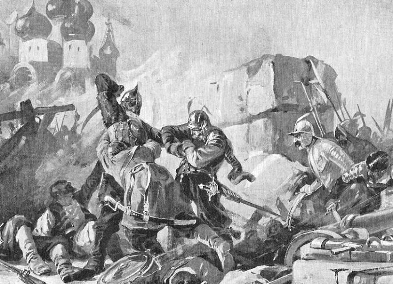 Шеин при защите Смоленска. Гравюра XIX в.