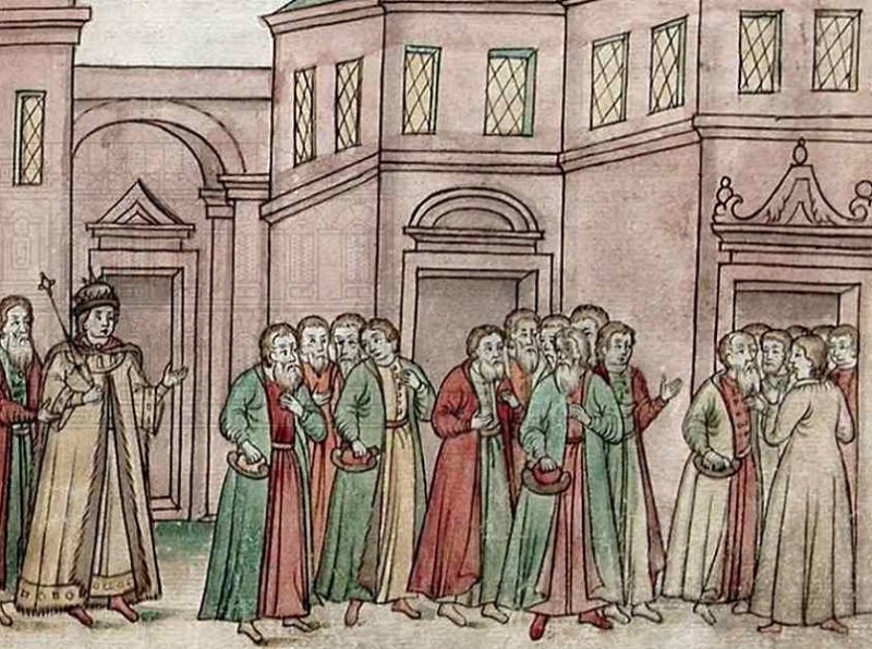 Шеин на свадьбе государя Михаила Федоровича. Рисунок XVII в.
