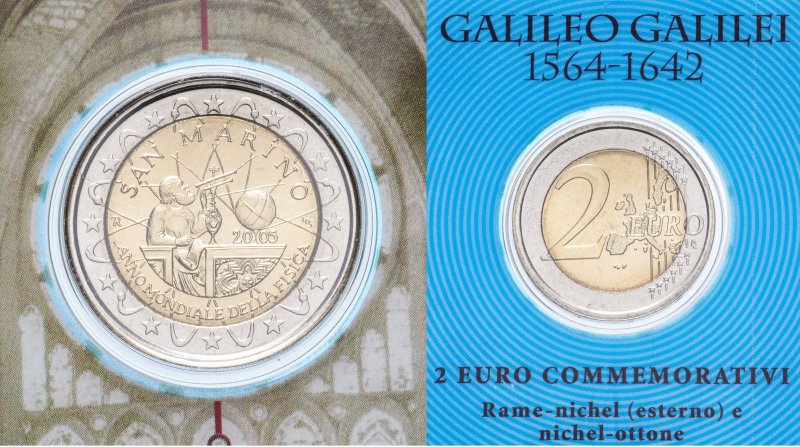Сан-Марино, 2 евро 2005 года «Год физики»