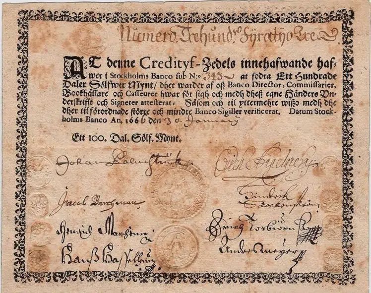 Банкнота Швеции