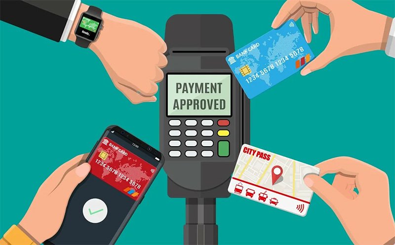 Различные устройства для безналичной оплаты