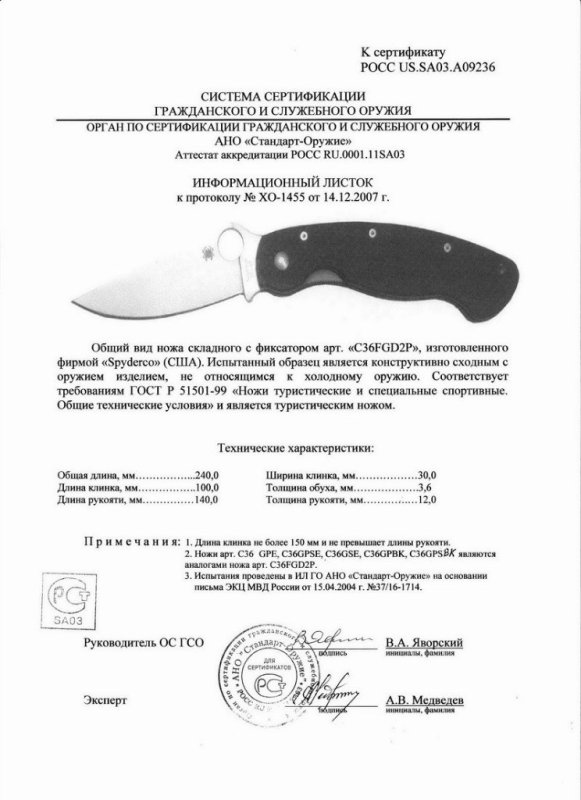 Spyderco C36FGD2P (C36GPE, C36GPSE, C36GSE, C36GPBK, C36GPSBK)