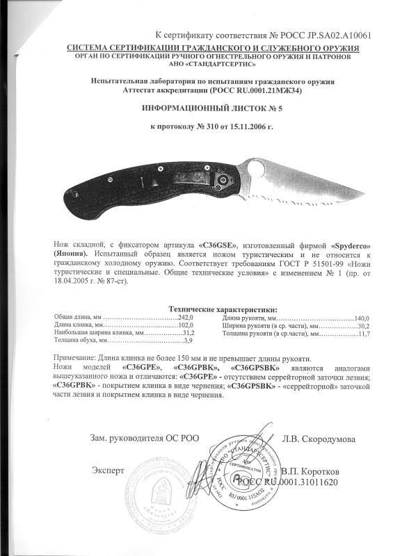 Spyderco C36GSE (C36GPE, C36GPBK, C36GPSBK)