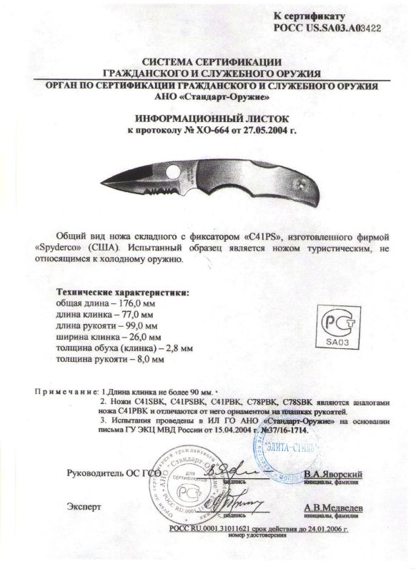 Spyderco C41PS (C41SBK, C41PSBK, C41PBK, C78PBK, C78SBK)