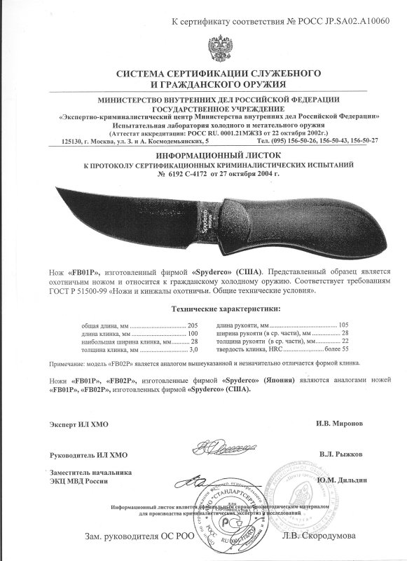 Spyderco FB01P (FB02P)