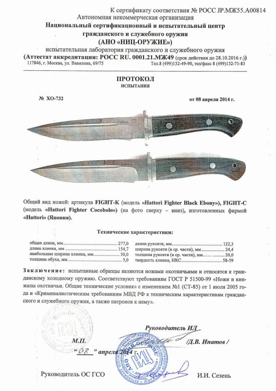 Ножи нескладные Hattori «Fighter Black Ebony» (FIGHT-K) и «Fighter Cocobolo» (FIGHT-C)