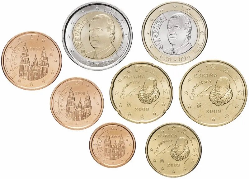 Монеты евро Испании 2009 года