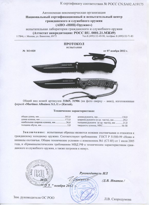 Ножи нескладные RUI 31869, 31906