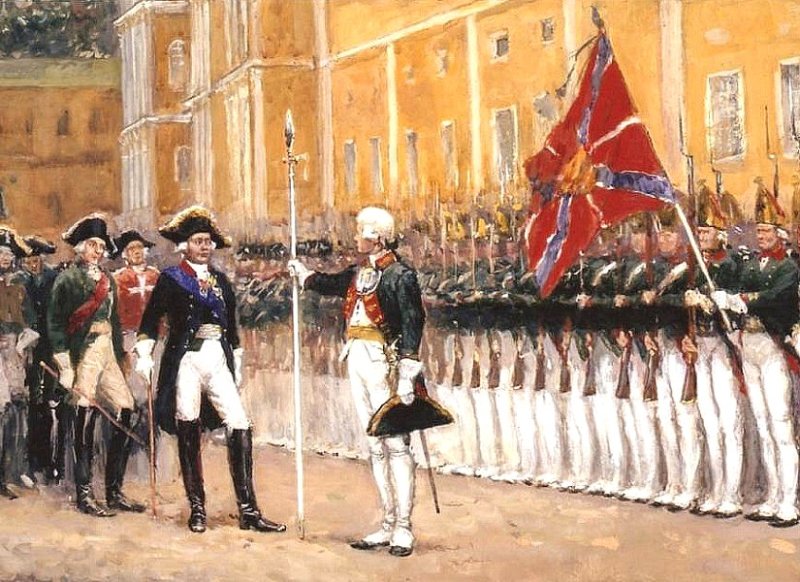 Развод караула в Гатчине. Картина 1799 г.