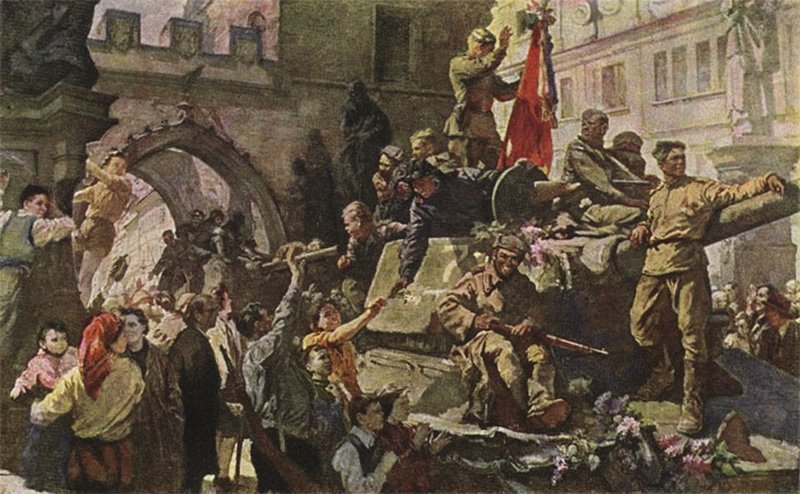 Е. Козанов, А. Орловский «В освобожденной Праге» (1957 г.)