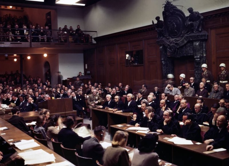 Одно из заседаний Нюрнбергского трибунала 1946 г.