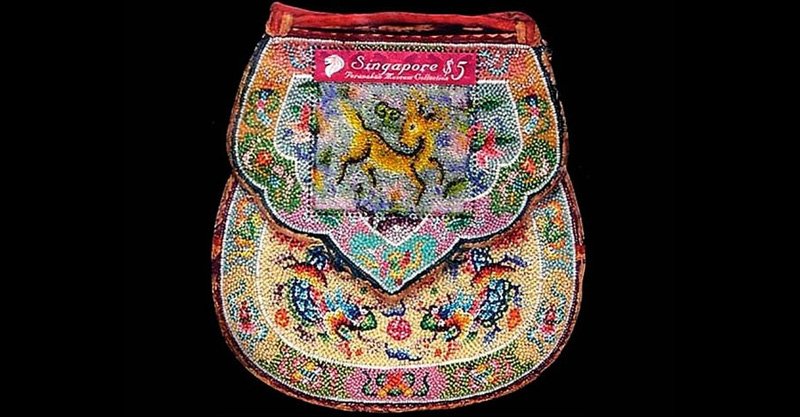 Сингапурская марка из бисера