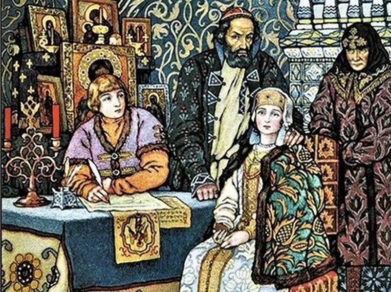 Семья Бориса Годунова на современной картине
