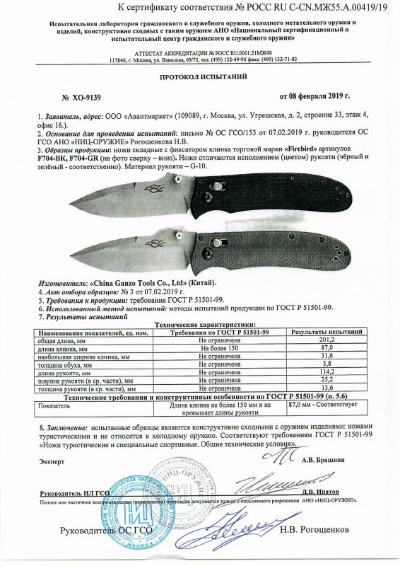 Ножи складные с фиксатором Ganzo Firebird F704-BK и F704-GR