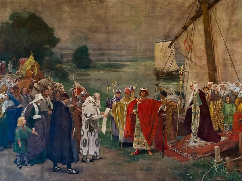 Прибытие Оттона Великого в Магдебург. Картина 1898 г.