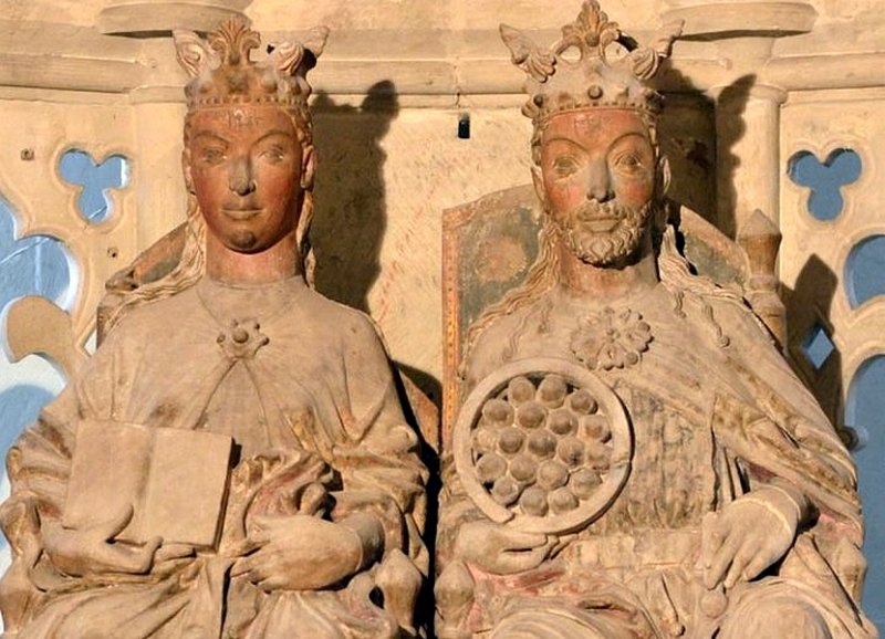 Скульптуры Адельгейды и Оттона в Магдебургском соборе, 1250 г.