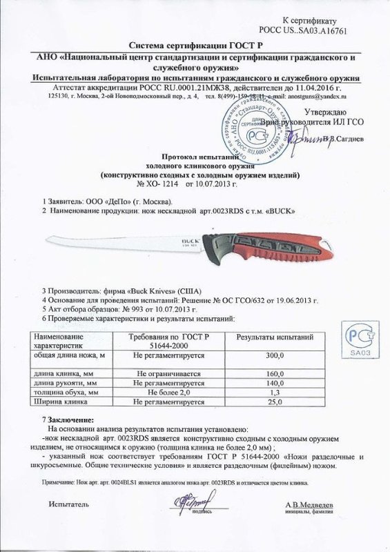Нож нескладной Buck 0023RDS