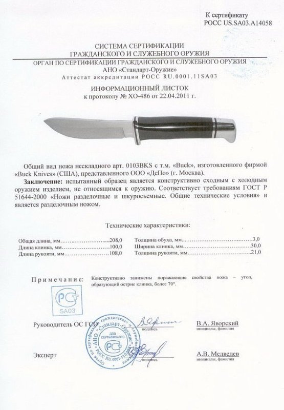 Нож нескладной Buck 0103BKS