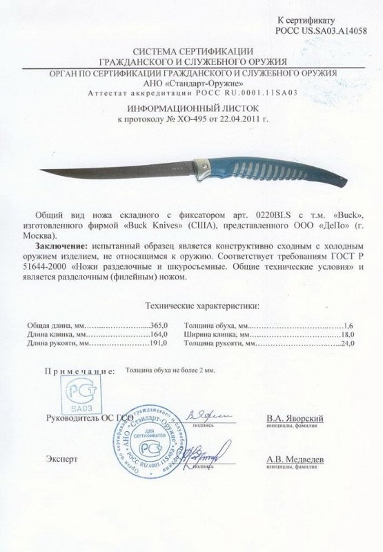 Нож складной с фиксатором Buck 0220BLS