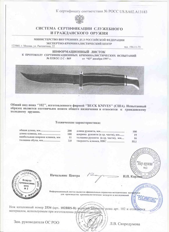 Нож нескладной Buck 102 (102BRS-B)