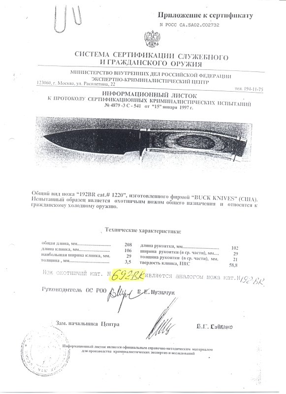 Нож нескладной Buck 192BR (692BK)