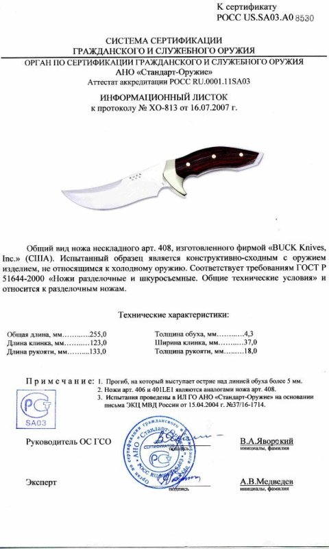 Нож нескладной Buck 408 (406, 401LE1)