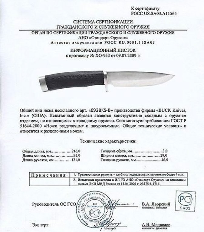 Нож нескладной Buck 692BKS-B