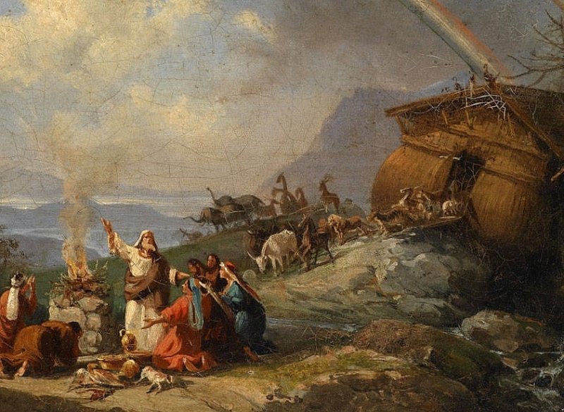 Патриарх Ной на горе Арарат. Картина 1570 г.