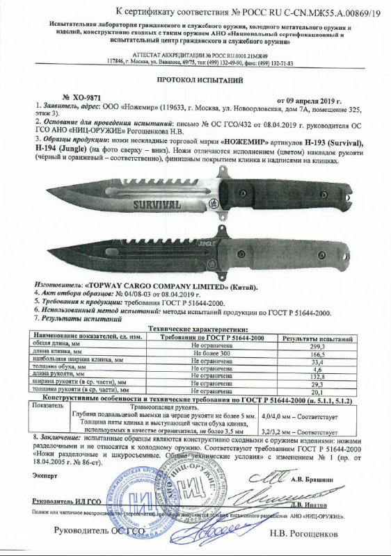 Ножи нескладные Ножемир H-193 (Survival), H-194 (Jungle)