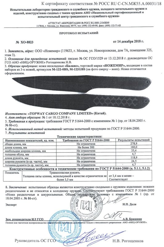 Ножи нескладные Ножемир M-122-0BS M-122-GBS