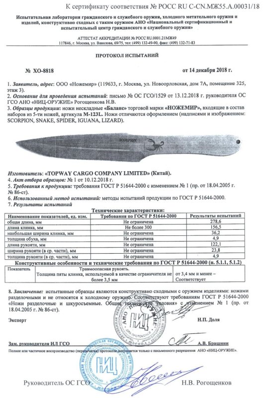 Нож нескладной Ножемир M-123L